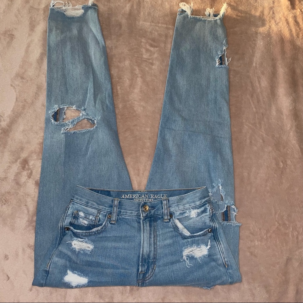 Distressed  American Eagle jeans size 0 - Picture 4 of 11